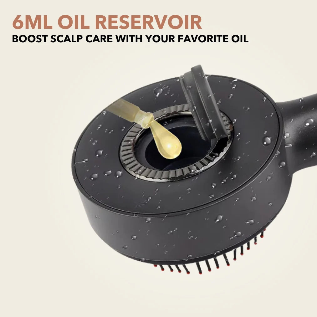 3-in-1 Electric Scalp Massager & Hair Oil Applicator – Waterproof Hair Growth Brush